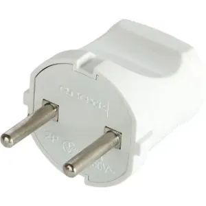 Вилка бытовая e.plug.001.10, без з/к,10А белая Вилка бытовая e.plug.001.10, без з/к,10А белая