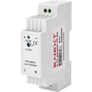 Блок живлення на DIN-рейку e.m-power.15.24 15Вт, DC24В Блок живлення на DIN-рейку e.m-power.15.24 15Вт, DC24В