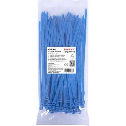 Кабельна стяжка e.ct.stand.300.5.blue (100шт), синя Кабельна стяжка e.ct.stand.300.5.blue (100шт), синя