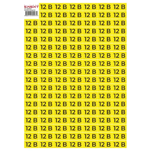 Самоклеюча наклейка "12В" e.sticker.voltage.12.1 (40х20мм) 102 шт/лист Самоклеюча наклейка "12В" e.sticker.voltage.12.1 (40х20мм) 102 шт/лист