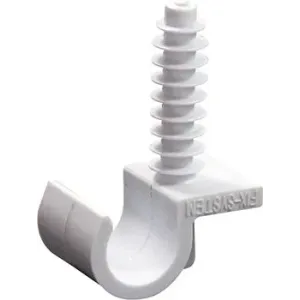 Клипса e.pipe.uni.clip.stand.14 для трубы д.14 универсальная с дюбелем Клипса e.pipe.uni.clip.stand.14 для трубы д.14 универсальная с дюбелем