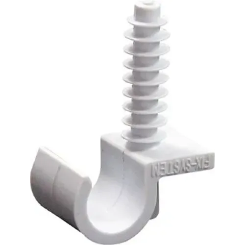Кліпса e.pipe.uni.clip.stand.14 для труби д.14 універсальна з дюбелем Кліпса e.pipe.uni.clip.stand.14 для труби д.14 універсальна з дюбелем