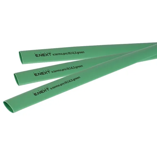 Термоусадочная трубка с клеевым слоем e.termo.pro.19,1.6,3.green, 19,1/6,3, 1м, зеленая Термоусадочная трубка с клеевым слоем e.termo.pro.19,1.6,3.green, 19,1/6,3, 1м, зеленая