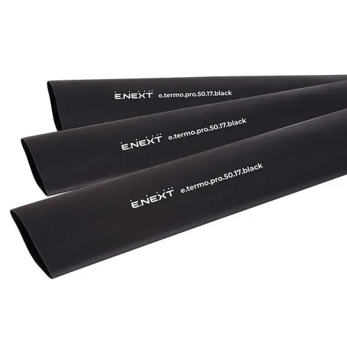 Термоусаджувальна трубка з клейовим шаром e.termo.pro.50.17.black, 50/17, 1м, чорна Термоусаджувальна трубка з клейовим шаром e.termo.pro.50.17.black, 50/17, 1м, чорна