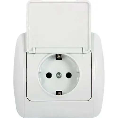 Розетка e.install.stand.810С з з/к з кришкою з рамкою Розетка e.install.stand.810С з з/к з кришкою з рамкою