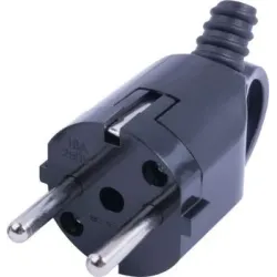 Вилка бытовая e.plug.angle.006.16, с з/к, 16А, угловая, черная, с ручкой Вилка бытовая e.plug.angle.006.16, с з/к, 16А, угловая, черная, с ручкой