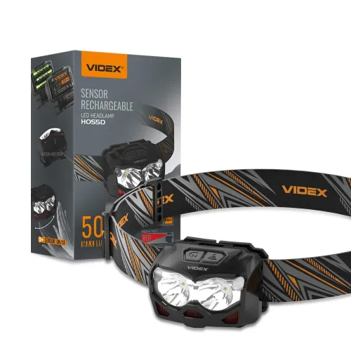 Налобный светодиодный фонарик VIDEX VLF-H055D 500Lm 5000K Налобный светодиодный фонарик VIDEX VLF-H055D 500Lm 5000K