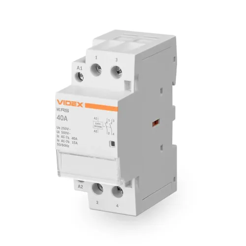 Модульний контактор 2п 40А 2НВ VF-RS-MC2O-40 VIDEX RESIST Модульний контактор 2п 40А 2НВ VF-RS-MC2O-40 VIDEX RESIST