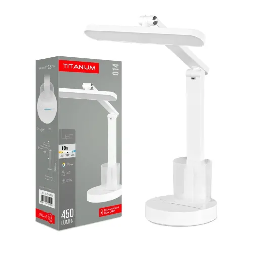 LED лампа настільна з акумулятором TITANUM TLTF-014W 10W 3000-6000K LED лампа настільна з акумулятором TITANUM TLTF-014W 10W 3000-6000K