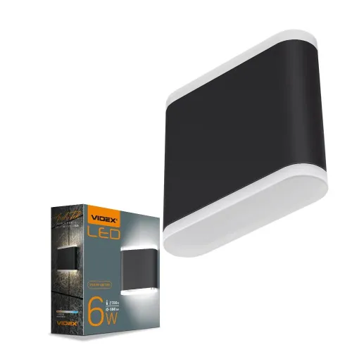 LED Світильник архітектурний AR06 IP54 VIDEX 6W 2700K чорний LED Світильник архітектурний AR06 IP54 VIDEX 6W 2700K чорний