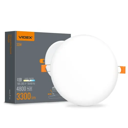 LED светильник безрамочный круглый VIDEX 33W 4100K LED светильник безрамочный круглый VIDEX 33W 4100K