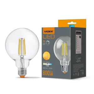 LED лампа VIDEX Filament G95FD 7W E27 4100K дімерна LED лампа VIDEX Filament G95FD 7W E27 4100K дімерна