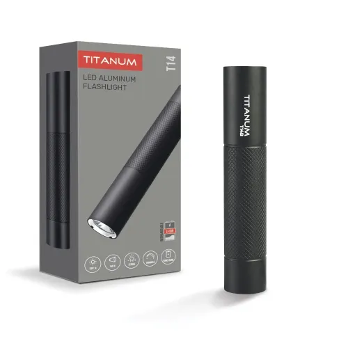 Портативний світлодіодний ліхтарик TITANUM TLF-T14B 300Lm 5000K Black Портативний світлодіодний ліхтарик TITANUM TLF-T14B 300Lm 5000K Black