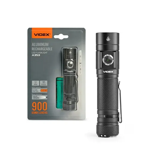Портативний світлодіодний ліхтарик VIDEX VLF-A353 900Lm 5000K Портативний світлодіодний ліхтарик VIDEX VLF-A353 900Lm 5000K