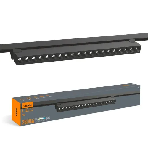 LED светильник трековый VIDEX TR06 30W 4100K 220V черный LED светильник трековый VIDEX TR06 30W 4100K 220V черный