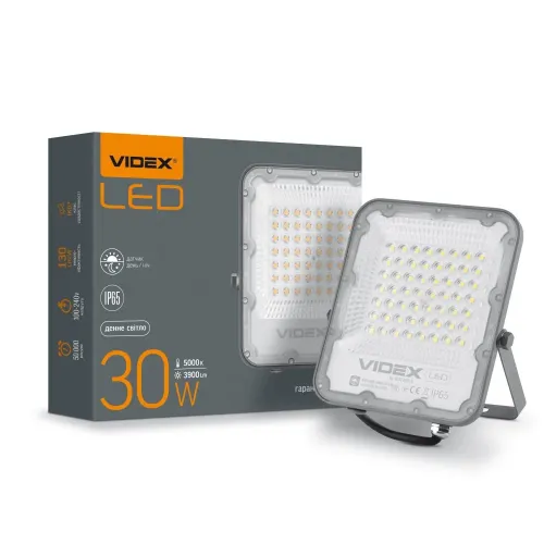 LED прожектор VIDEX PREMIUM F2 30W 5000K День-ніч LED прожектор VIDEX PREMIUM F2 30W 5000K День-ніч
