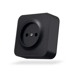 IP20 Розетка зовнішня одинарна чорний графіт VIDEX BINERA IP20 Розетка зовнішня одинарна чорний графіт VIDEX BINERA