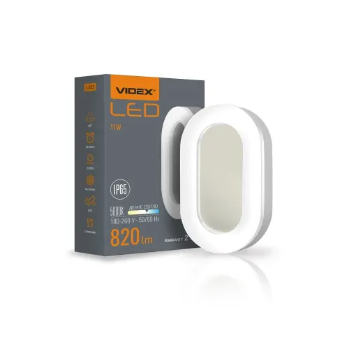 LED светильник ART IP65 овальный VIDEX 11W 5000K LED светильник ART IP65 овальный VIDEX 11W 5000K