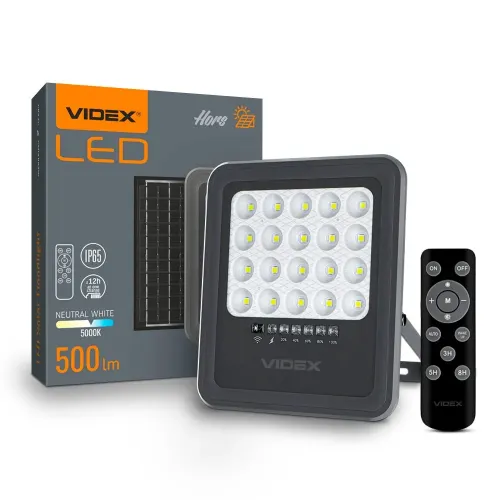 LED прожектор автономний VIDEX 500Lm 5000K LED прожектор автономний VIDEX 500Lm 5000K