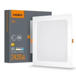 LED світильник Back вбудований квадрат VIDEX 22W 5000K LED світильник Back вбудований квадрат VIDEX 22W 5000K