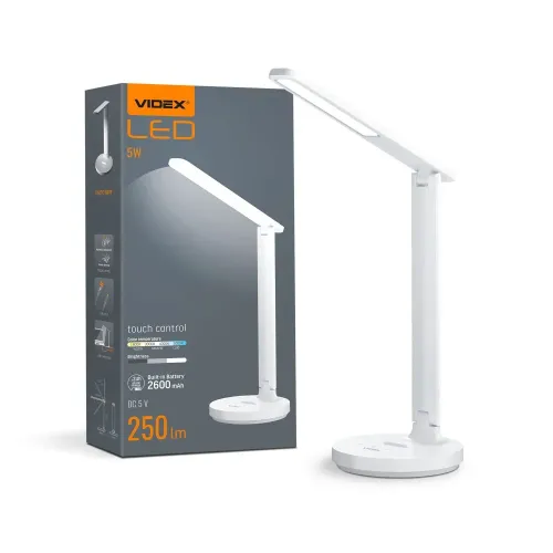 LED лампа настільна з акумулятором VIDEX VL-TF16W 5W 1800-5000K LED лампа настільна з акумулятором VIDEX VL-TF16W 5W 1800-5000K
