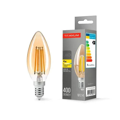 LED лампа TITANUM Filament C37 4W E14 2200K бронза LED лампа TITANUM Filament C37 4W E14 2200K бронза