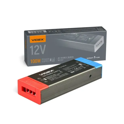 Блок живлення для LED стрічки VIDEX DC12V 8.25A 100W (VL-LST-P100-12V) Блок живлення для LED стрічки VIDEX DC12V 8.25A 100W (VL-LST-P100-12V)