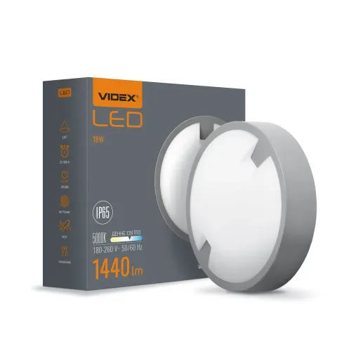 LED светильник IP65 круглый VIDEX 18W 5000K LED светильник IP65 круглый VIDEX 18W 5000K