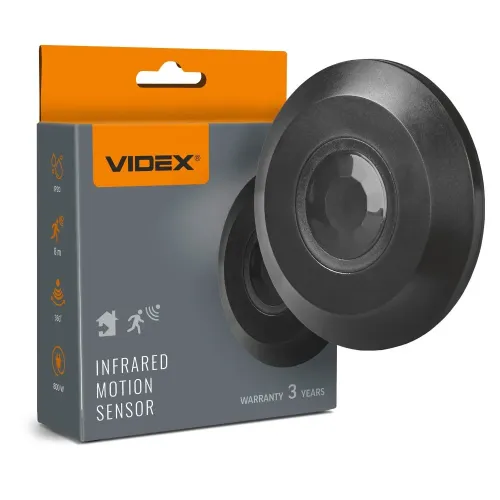 Датчик движения и освещенности VIDEX VL-SPC05B 220V 800W инфракрасный черный Датчик движения и освещенности VIDEX VL-SPC05B 220V 800W инфракрасный черный