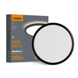 LED світильник з декоративною підсвіткою VIDEX DL5R 22W 3000K-4000K-5000K Black LED світильник з декоративною підсвіткою VIDEX DL5R 22W 3000K-4000K-5000K Black