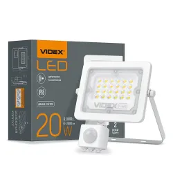 LED прожектор VIDEX F2e 20W 5000K з датчиком руху та освітленості LED прожектор VIDEX F2e 20W 5000K з датчиком руху та освітленості