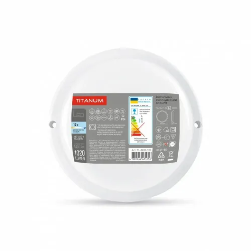 LED світильник вологозахищений круглий TITANUM 12W 6500K TL-BHR-126 LED світильник вологозахищений круглий TITANUM 12W 6500K TL-BHR-126