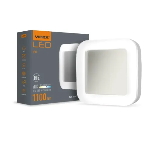 LED світильник ART IP65 квадратний VIDEX 15W 5000K LED світильник ART IP65 квадратний VIDEX 15W 5000K