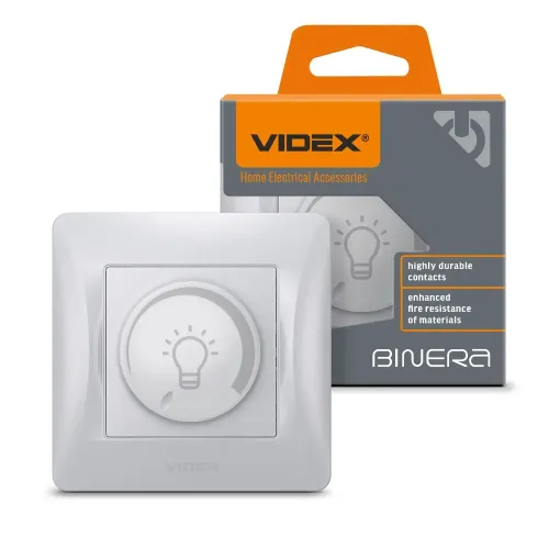 Димер LED 200Вт срібний шовк VIDEX BINERA Димер LED 200Вт срібний шовк VIDEX BINERA