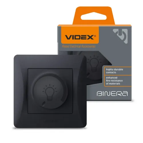 Димер LED 200Вт черный графит VIDEX BINERA Димер LED 200Вт черный графит VIDEX BINERA