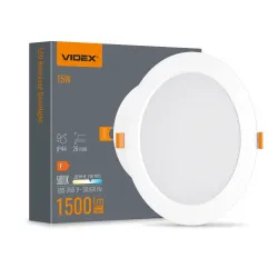 LED світильник Back вбудований круглий VIDEX 15W 5000K LED світильник Back вбудований круглий VIDEX 15W 5000K