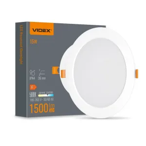 LED світильник Back вбудований круглий VIDEX 15W 5000K LED світильник Back вбудований круглий VIDEX 15W 5000K