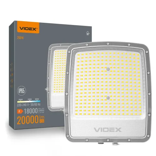 LED прожектор VIDEX F5 200W 3000-5000-6500K 230V White (VL-F5-200CW) LED прожектор VIDEX F5 200W 3000-5000-6500K 230V White (VL-F5-200CW)