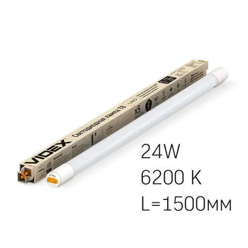LED лампа VIDEX T8 24W 1.5M 6200K матовая LED лампа VIDEX T8 24W 1.5M 6200K матовая