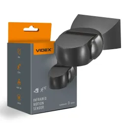 Датчик движения и освещенности VIDEX VL-SPW15B 220V 1200W IP65 инфракрасный черный Датчик движения и освещенности VIDEX VL-SPW15B 220V 1200W IP65 инфракрасный черный