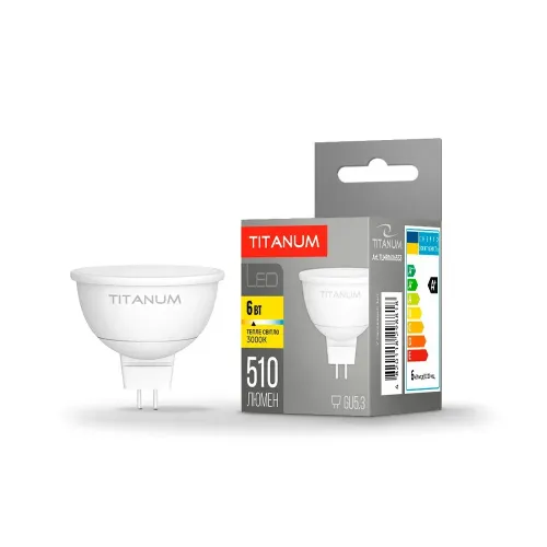 LED лампа TITANUM MR16 6W GU5.3 3000K LED лампа TITANUM MR16 6W GU5.3 3000K