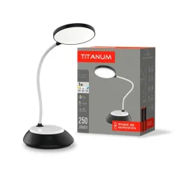 LED лампа настольная с аккумулятором TITANUM TLTF-022B 7W 3000-6500K USB черная LED лампа настольная с аккумулятором TITANUM TLTF-022B 7W 3000-6500K USB черная