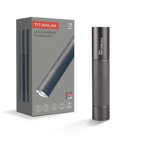 Портативний світлодіодний ліхтарик TITANUM TLF-T14G 300Lm 5000K Gray Портативний світлодіодний ліхтарик TITANUM TLF-T14G 300Lm 5000K Gray