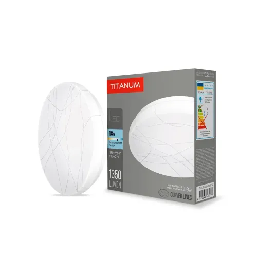 LED світильник настінно-стельовий TITANUM 18W 5000K Криві лінії LED світильник настінно-стельовий TITANUM 18W 5000K Криві лінії