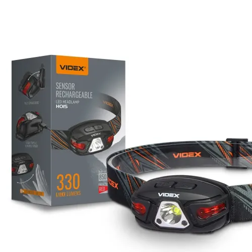 Налобний світлодіодний ліхтарик VIDEX VLF-H015 330Lm 5000K Налобний світлодіодний ліхтарик VIDEX VLF-H015 330Lm 5000K