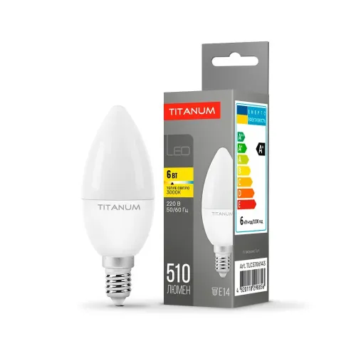 LED лампа TITANUM C37 6W E14 3000K LED лампа TITANUM C37 6W E14 3000K
