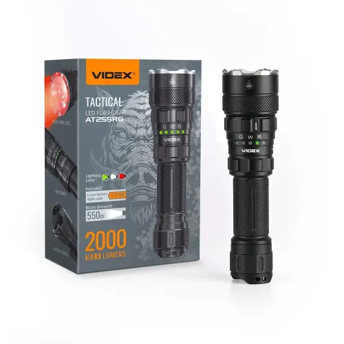 Тактический светодиодный фонарик VIDEX VLF-AT255RG 2000Lm 5000K Тактический светодиодный фонарик VIDEX VLF-AT255RG 2000Lm 5000K