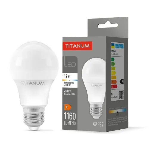 LED лампа TITANUM A60 12W E27 4100K 220V LED лампа TITANUM A60 12W E27 4100K 220V