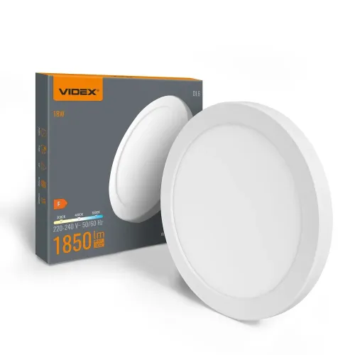 LED светильник круглый VIDEX DL6R 18W 3000K-4000K-6500K White LED светильник круглый VIDEX DL6R 18W 3000K-4000K-6500K White