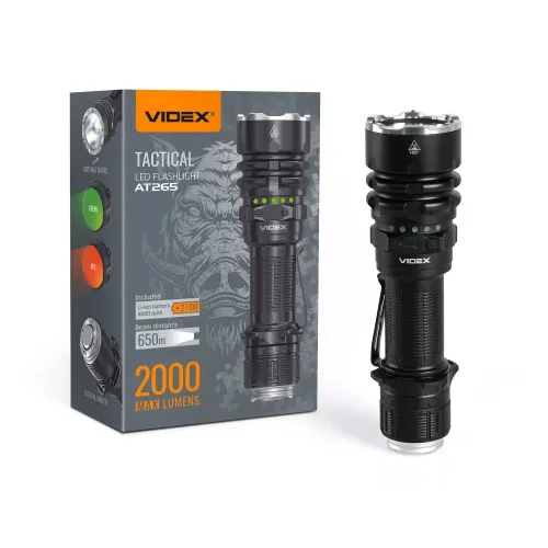 Тактический светодиодный фонарик VIDEX VLF-AT265 2000Lm 6500K Тактический светодиодный фонарик VIDEX VLF-AT265 2000Lm 6500K